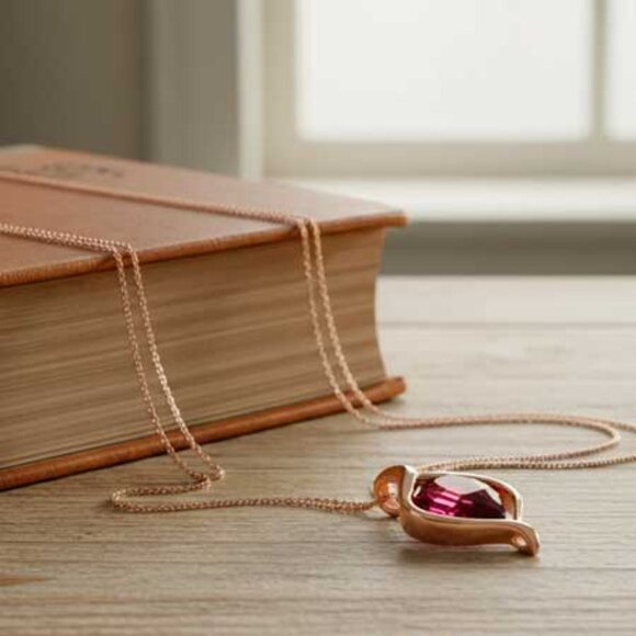 2/$40 Ladies Exclusive Red Crystal Necklace - Picture 3 of 12